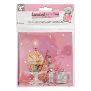 Conjunto de tarjeta de pintura de diamantes 13x13 cm 2 piezas 3 surti