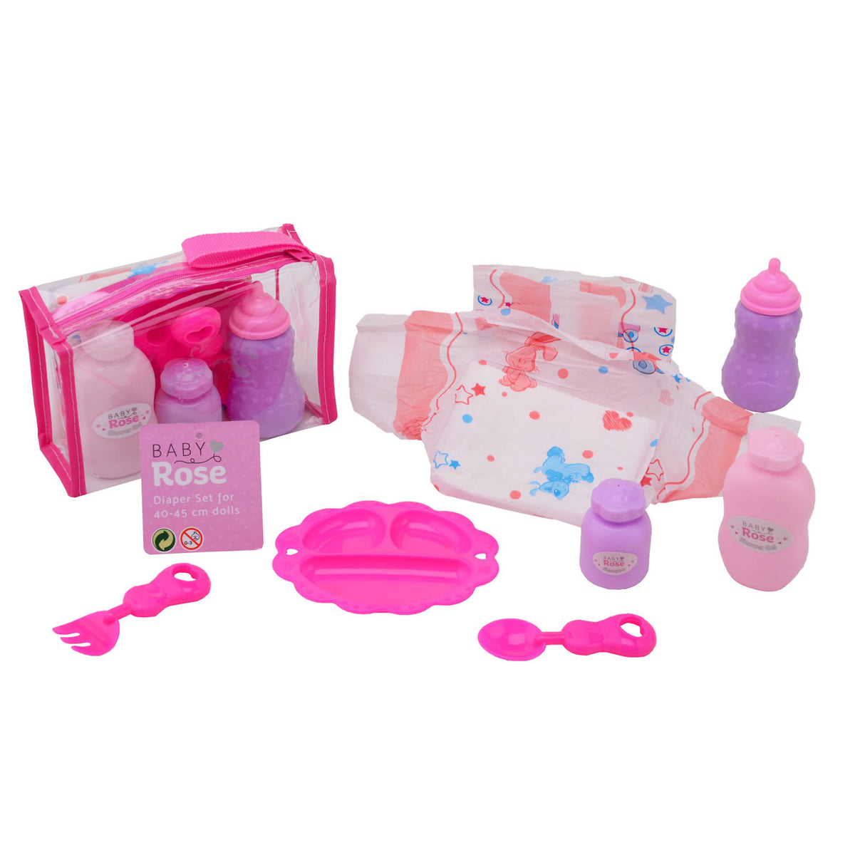 Puppelchen rose Pfleeg Set an Täsch