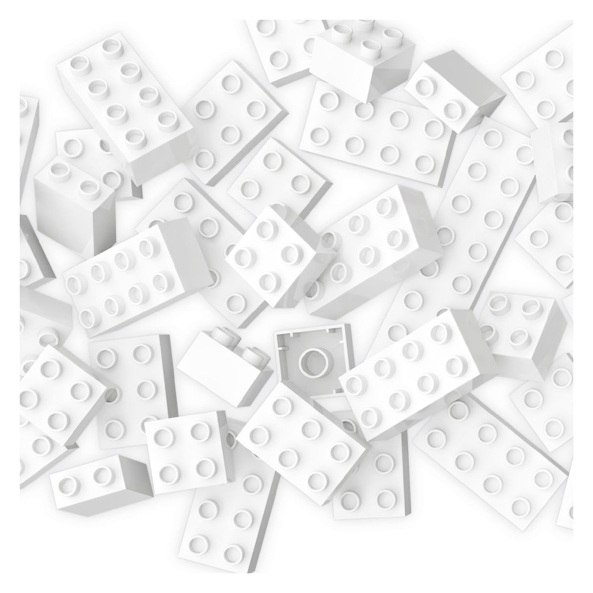 Bloques de construcción Hubelino White, 60dlg.