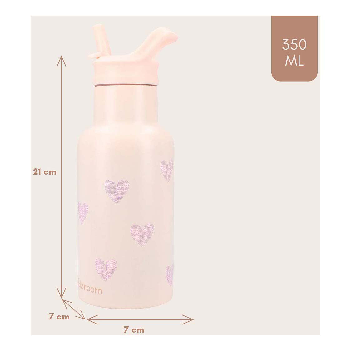 Kidzoom drikker flaske Sweet Sips Hartjes, 350 ml