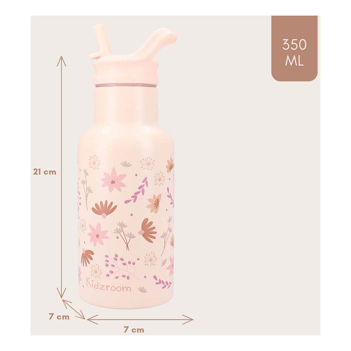 Kizoom Picie butelka słodko popija kwiaty, 350 ml