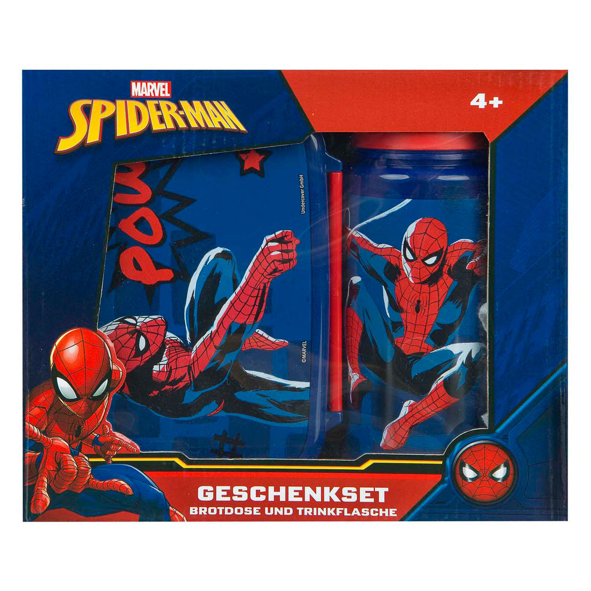 Undercover bread bin and drinking bottle Spiderman