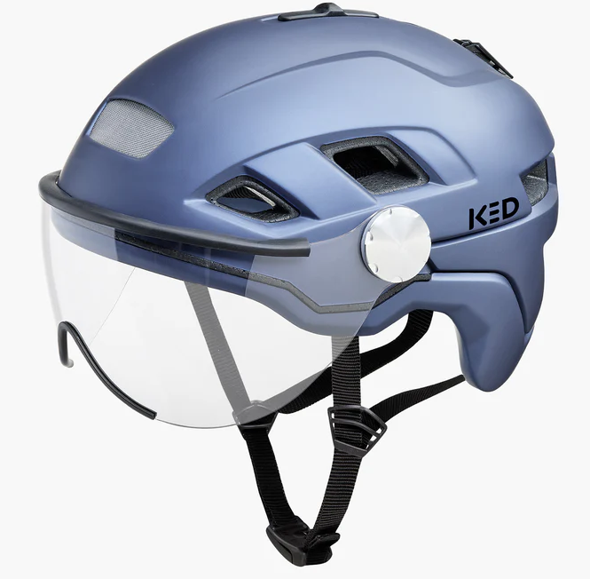 KED sykkelhjelm B-Fish X-Lite M (52-58cm) Blue Metallic Matt