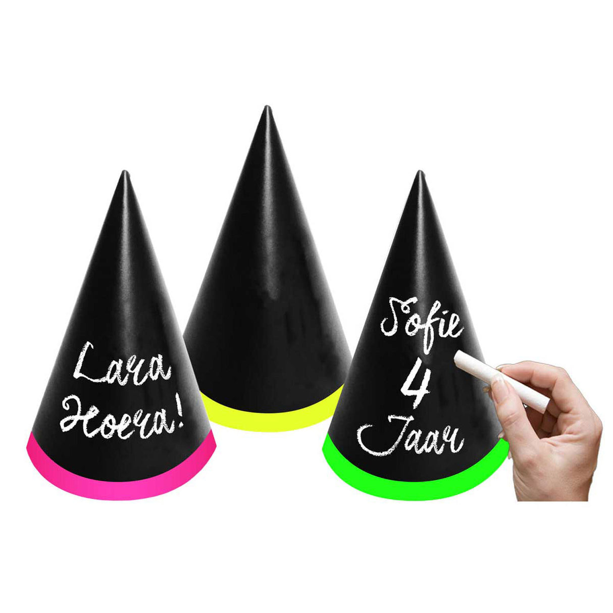 Writable party hats, 6st.