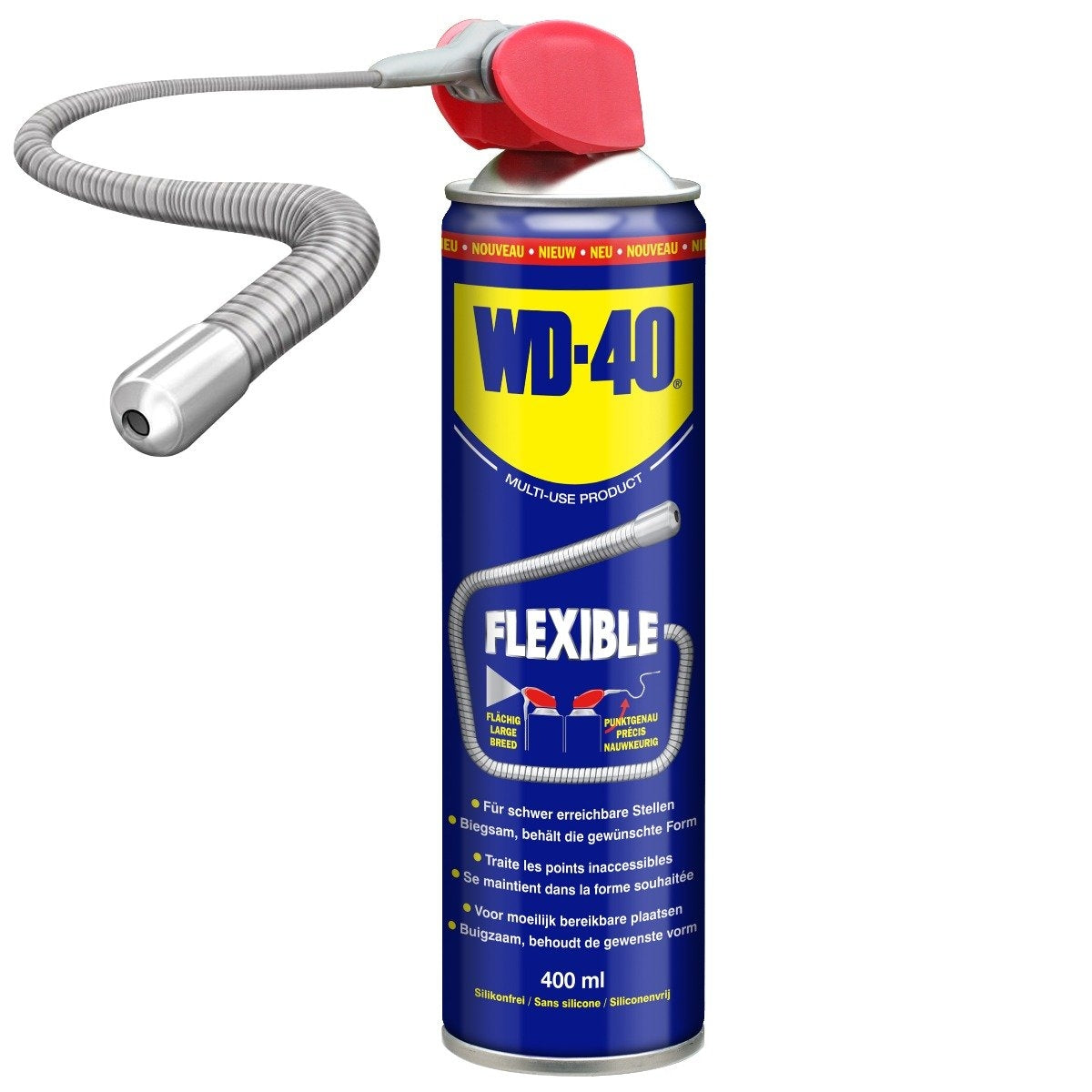 WD40 flexibel 400 ml med flexibelt halm
