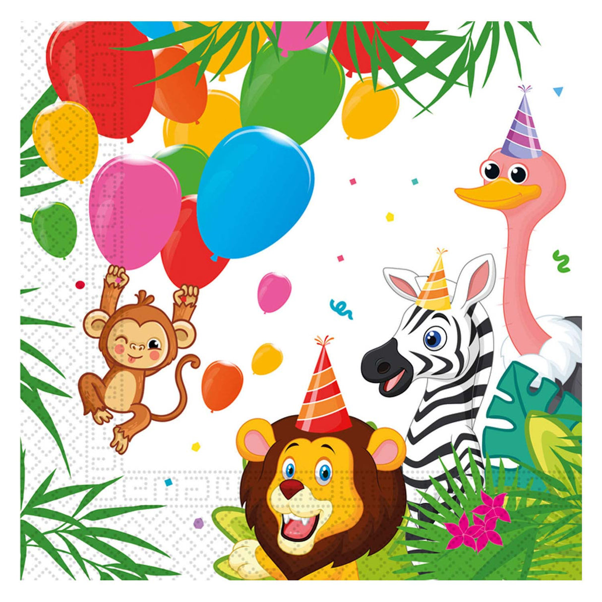Palli tovaglioli di carta FSC Jungle Balloons, 20 °.