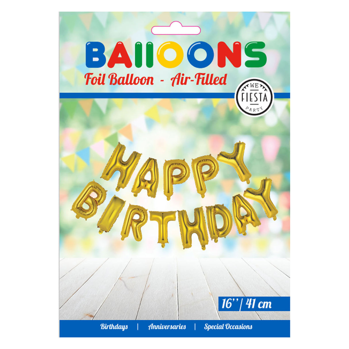 Folieballon text všechno nejlepší k narozeninám zlato