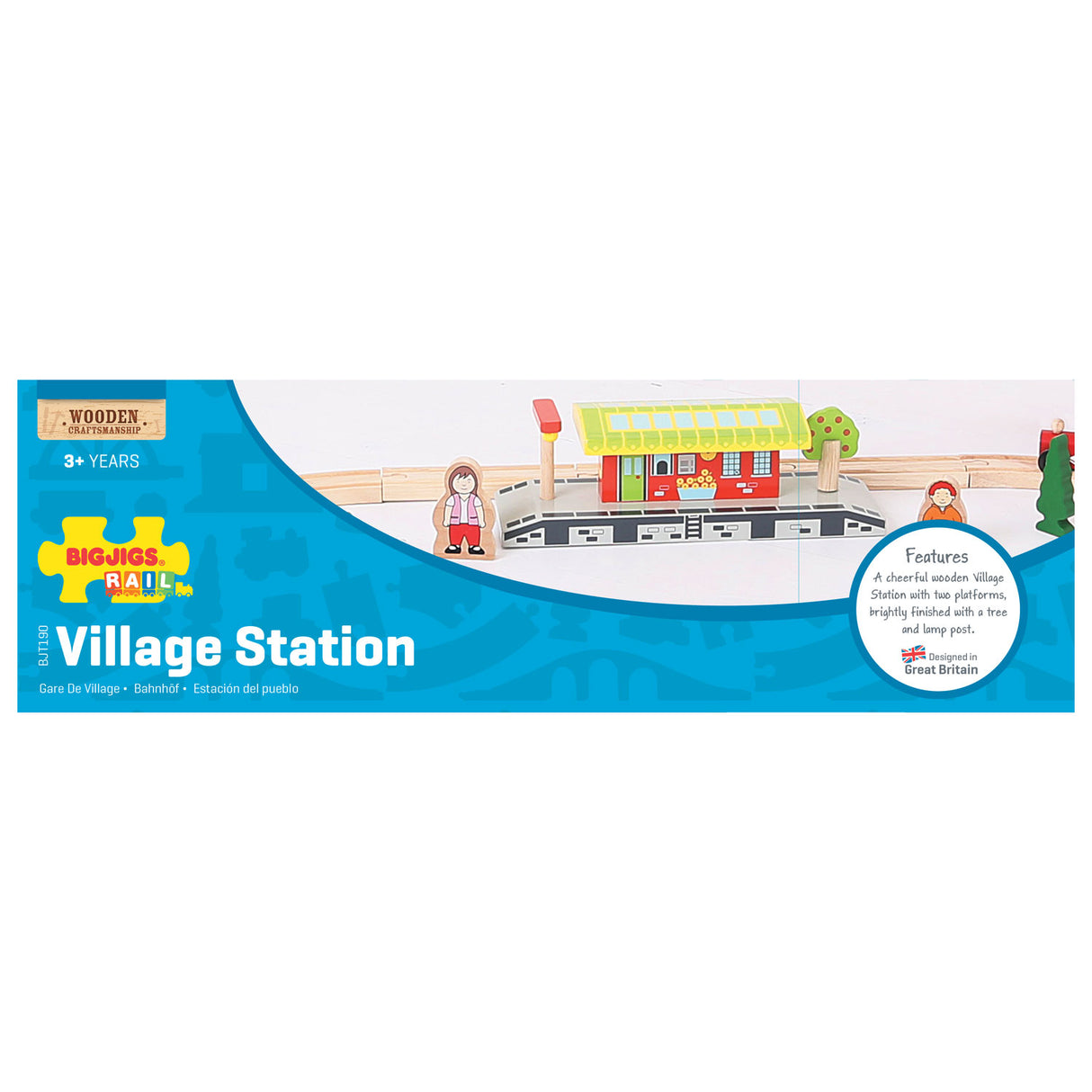 Bigjigs træskinner - Village Station