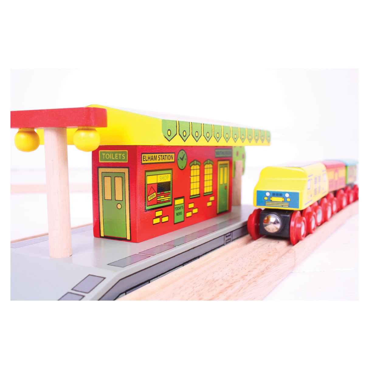 Bigjigs træskinner - Village Station
