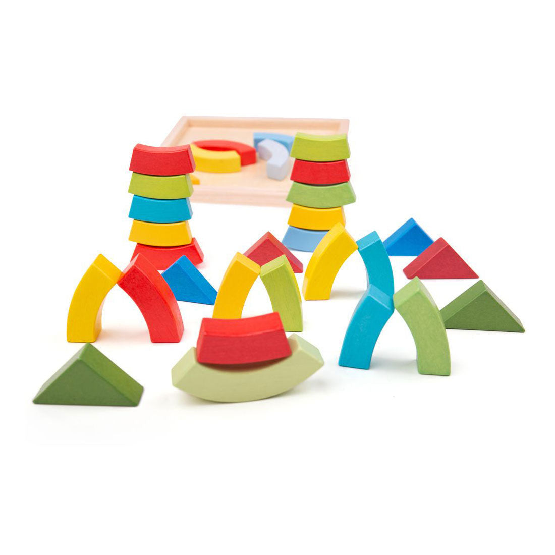 Bigjigs Holzbögen und Dreieck Bausteine