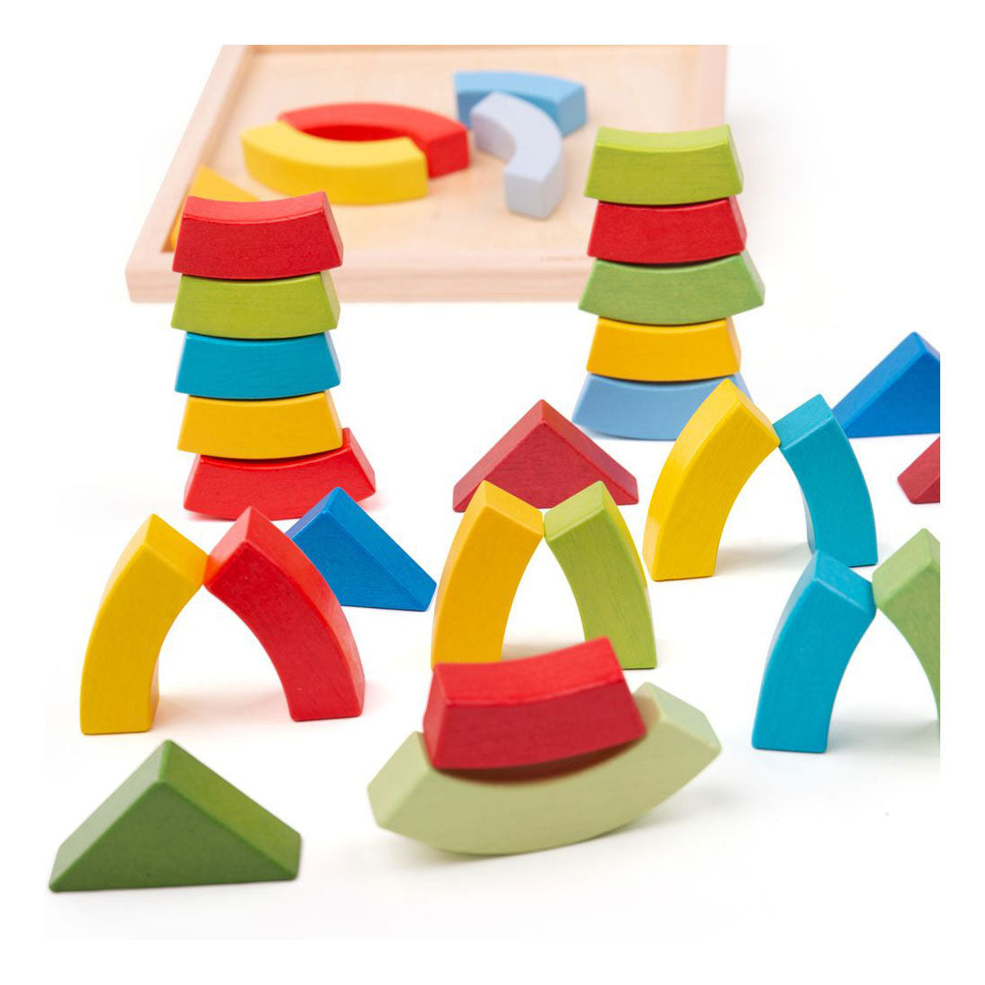 Bigjigs Holzbögen und Dreieck Bausteine