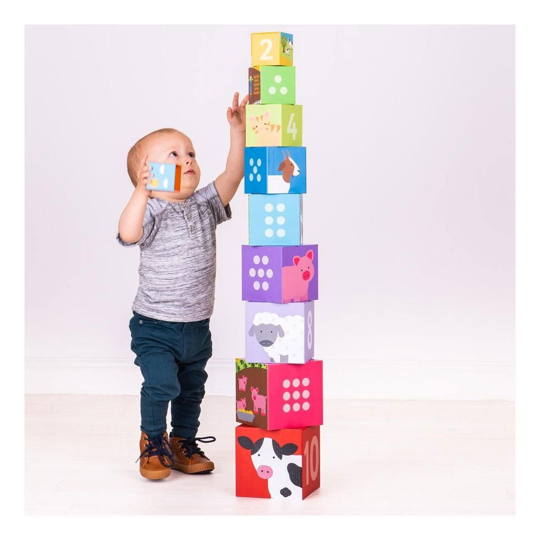 Bigjigs Farm Stack Tower, 10dlg.