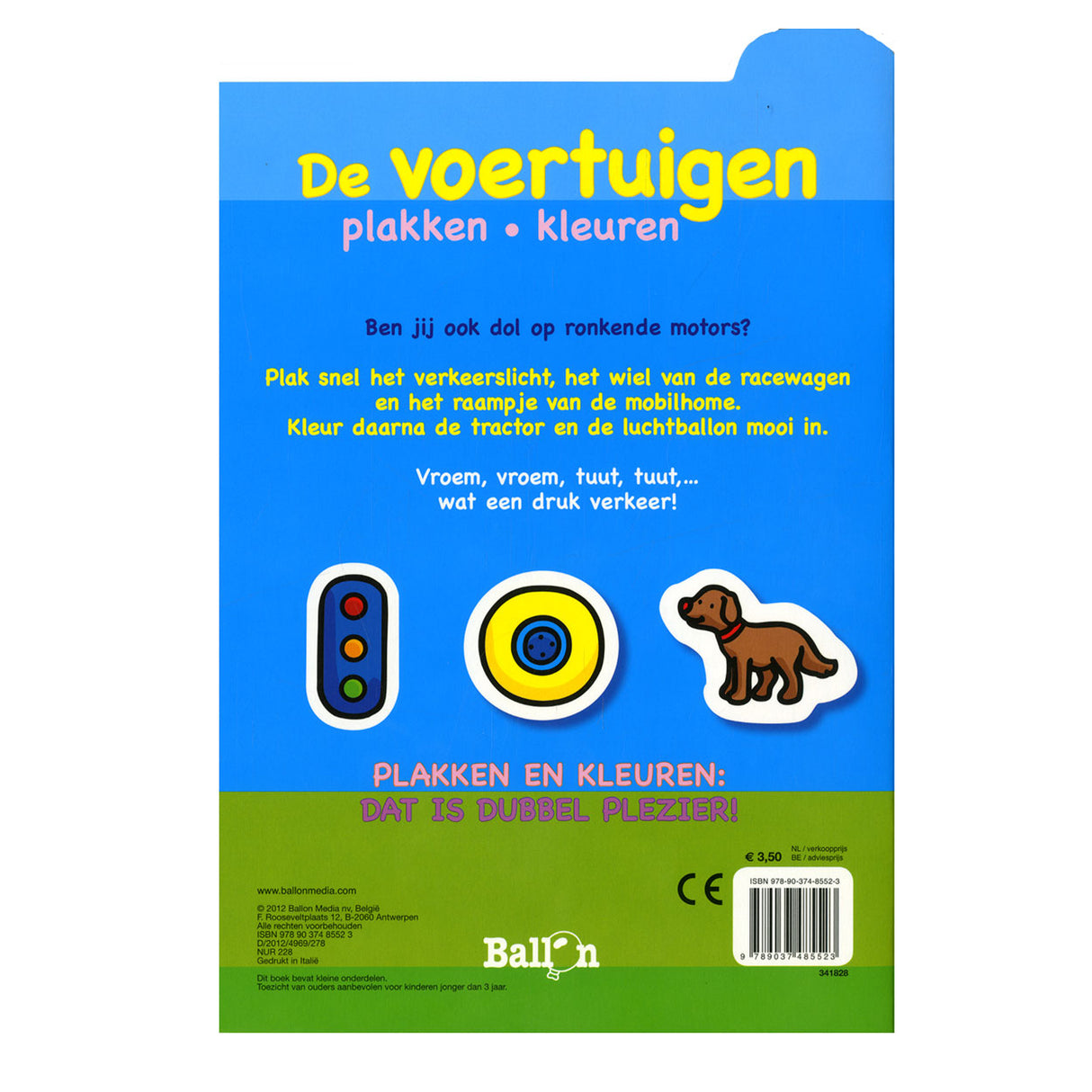 Indsæt og farver - køretøjer, 2-4 år gamle