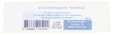 Animaldrogist flea drop of natural oil base