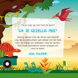 Boek en puzzeltrein dino's