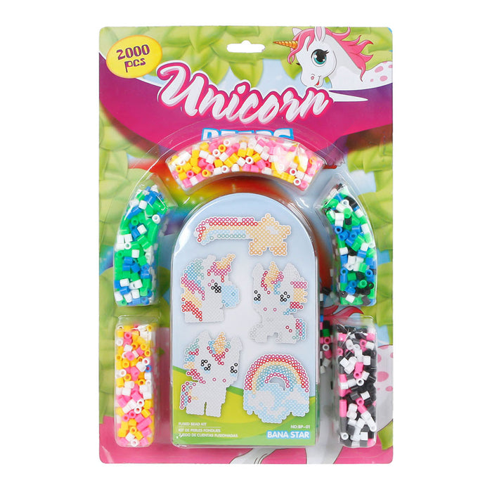 Iron bead set unicorn with 4 boards, 2000st.