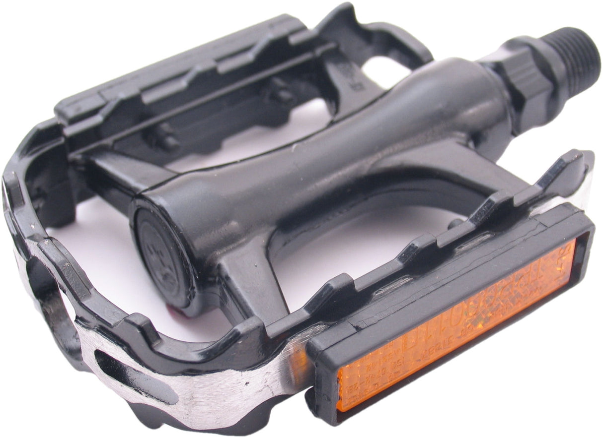 Edge Pedal Set MTB Lav profil med polsk side Aluminium sort