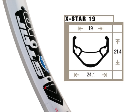 Shining Rigida X-Star 19 RIM White Etro 507-19 (24x1,75) 36-organ