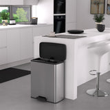 Curver a pedale decobina 65l rettangolo argento metallico