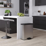 Curver a pedale decobina 65l rettangolo argento metallico