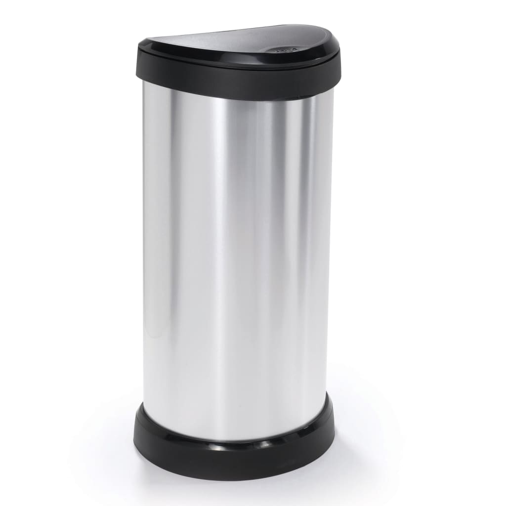 Curver pedal bin deco oval 40 l srebrno obarvano