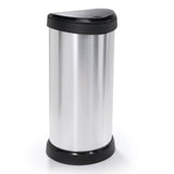 Curver pedal bin deco oval 40 l srebrno obarvano