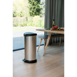 Curver Pedal Bin Decobin Ovaal 40L srebro