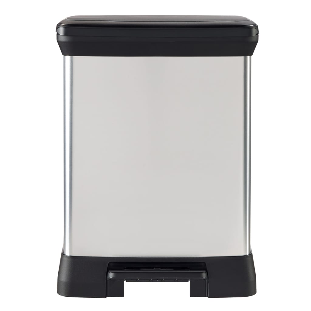 Curver Pedal Bin Deco Rectangular 30 L Argento colorato
