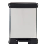 Curver Pedal Bin Deco Rectangular 30 L Argento colorato