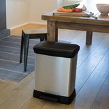Curver Pedal Bin Deco Rectangular 30 L Argento colorato