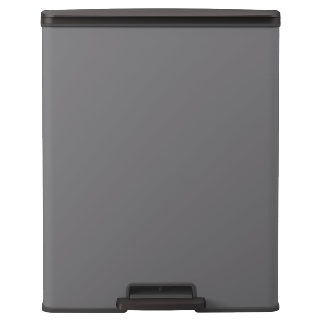 Duo per bidone del pedale del curver 26+26 l Raffreddamento grigio
