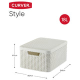 Curver Curver Storage basket with lid Style White 3 ST 240652