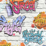 Hollännesch Mauercoverven Wallpaper Graffiti Multicicoror L179-05