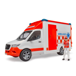 Bruder Mercedes Benz Sprinter Ambulance con driver + luce e suono