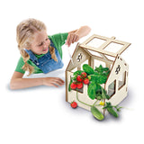 SES Creative Explore wooden greenhouse with vegetables
