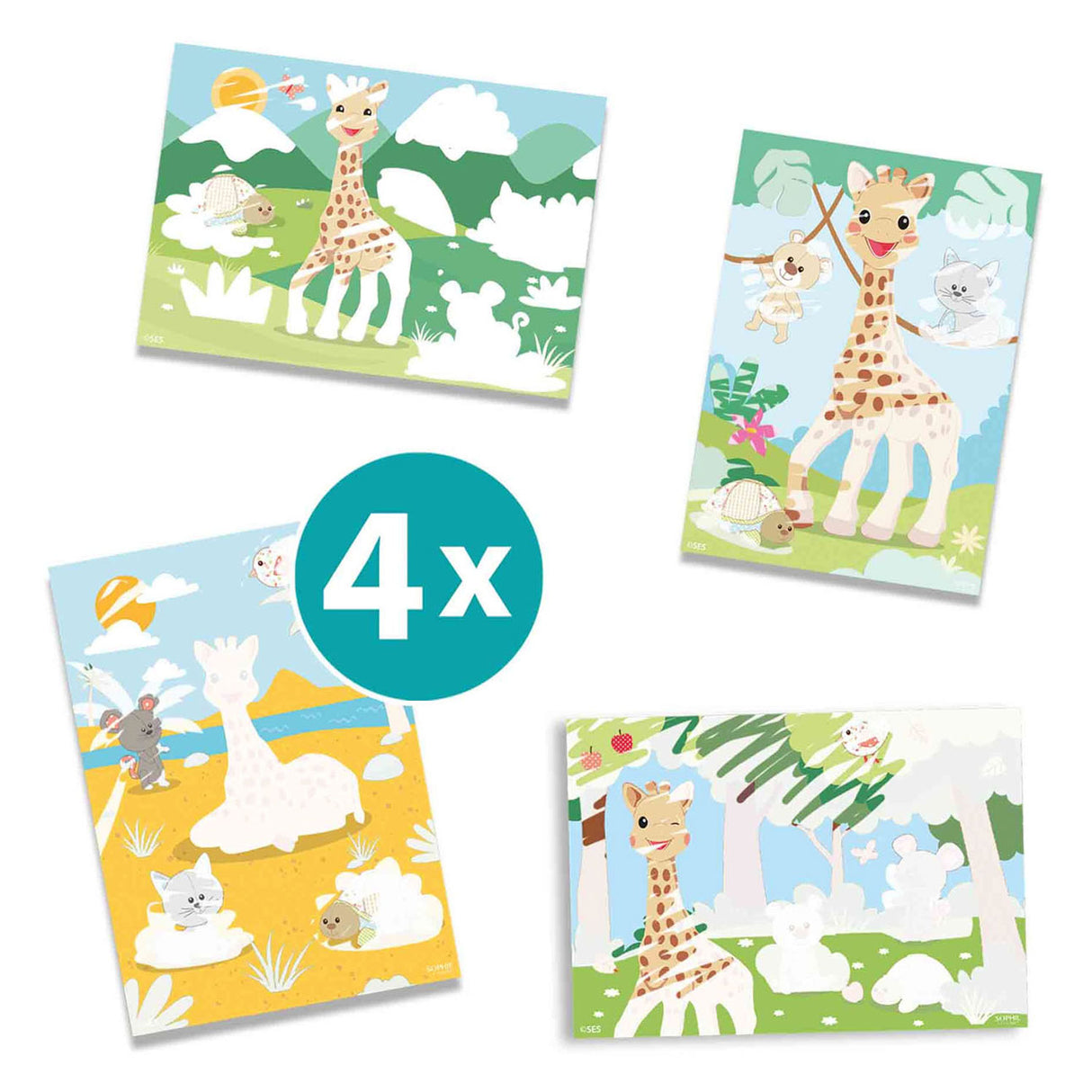 Ses i miei primi colori Sophie La Girafe con acqua