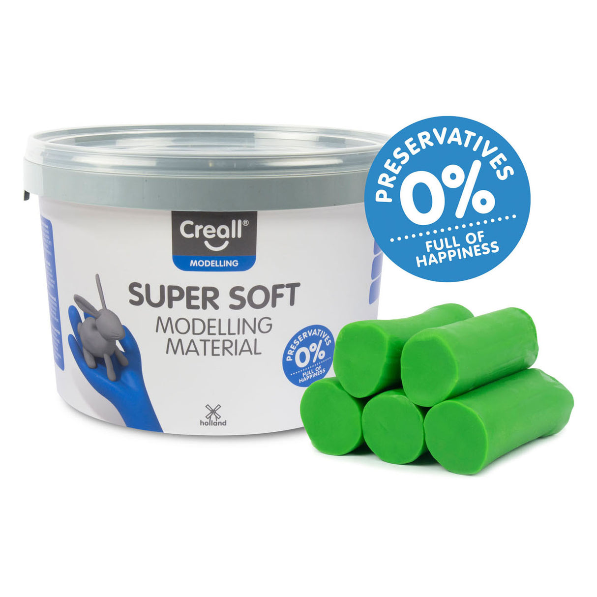 Creall SupperSoft Clay Green, 1750gr.