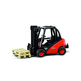 Bruder Linde Forklift H30d with towbar and 2 palettes