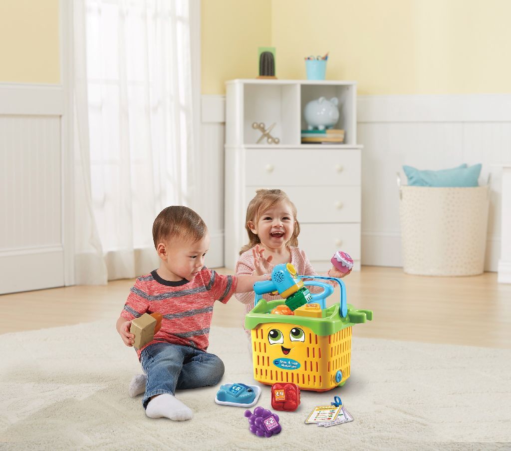 VTech Shopping Basket Scan Leather 19 x 32 x 29 cm Žlutá 13-dílná