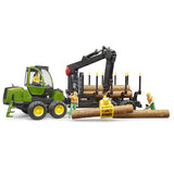 Bruder Tractor John Deere Forwarder 1210E with tree trunk grabper