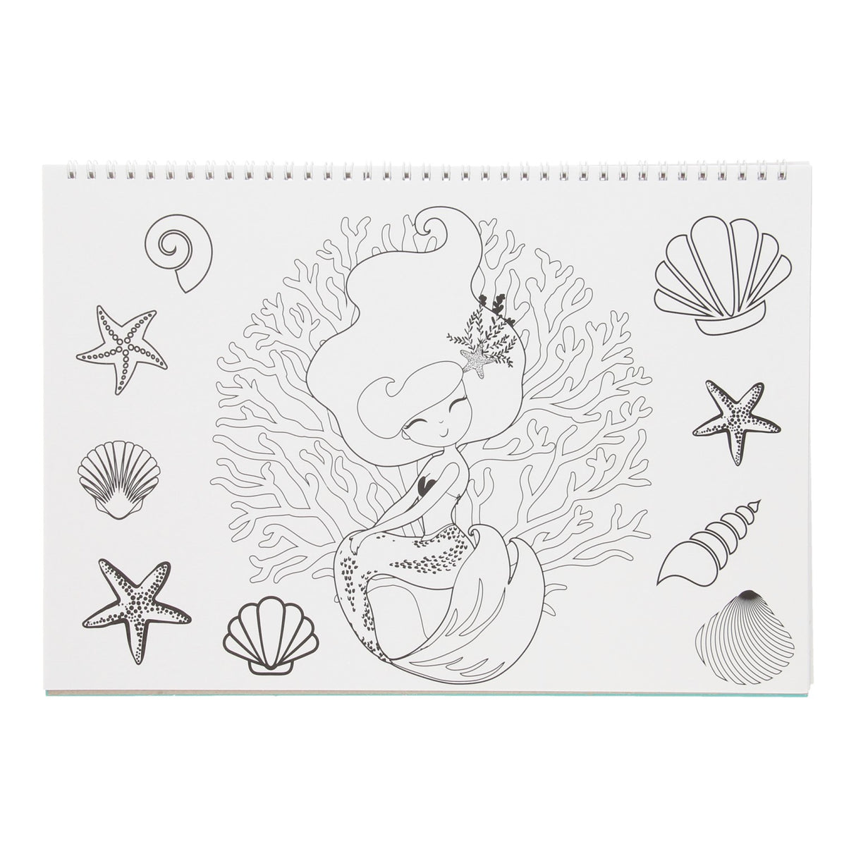 Sketch block mermaid with stickers