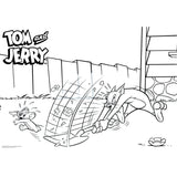 Tom Jerry Coloring Pages With Stencil And Sticker Vel