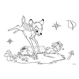 Bambi Faarwen Säiten mat Szenen a Stickerblat