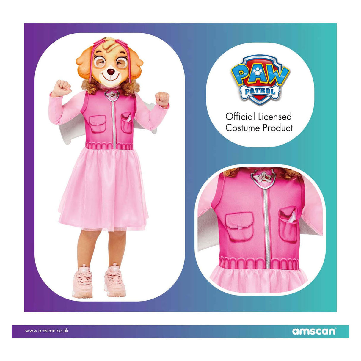 PAW PATROL Costume Skye Skye, 4-6 lat