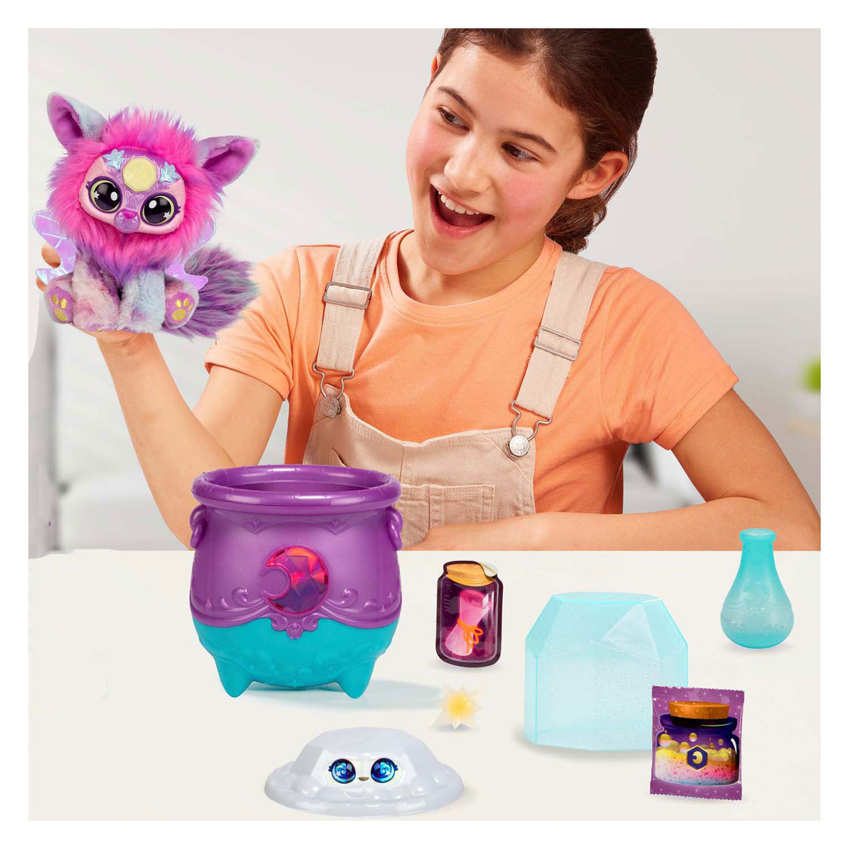 Moose Toys Magic Mixies Magic Boiler Moon con cristales