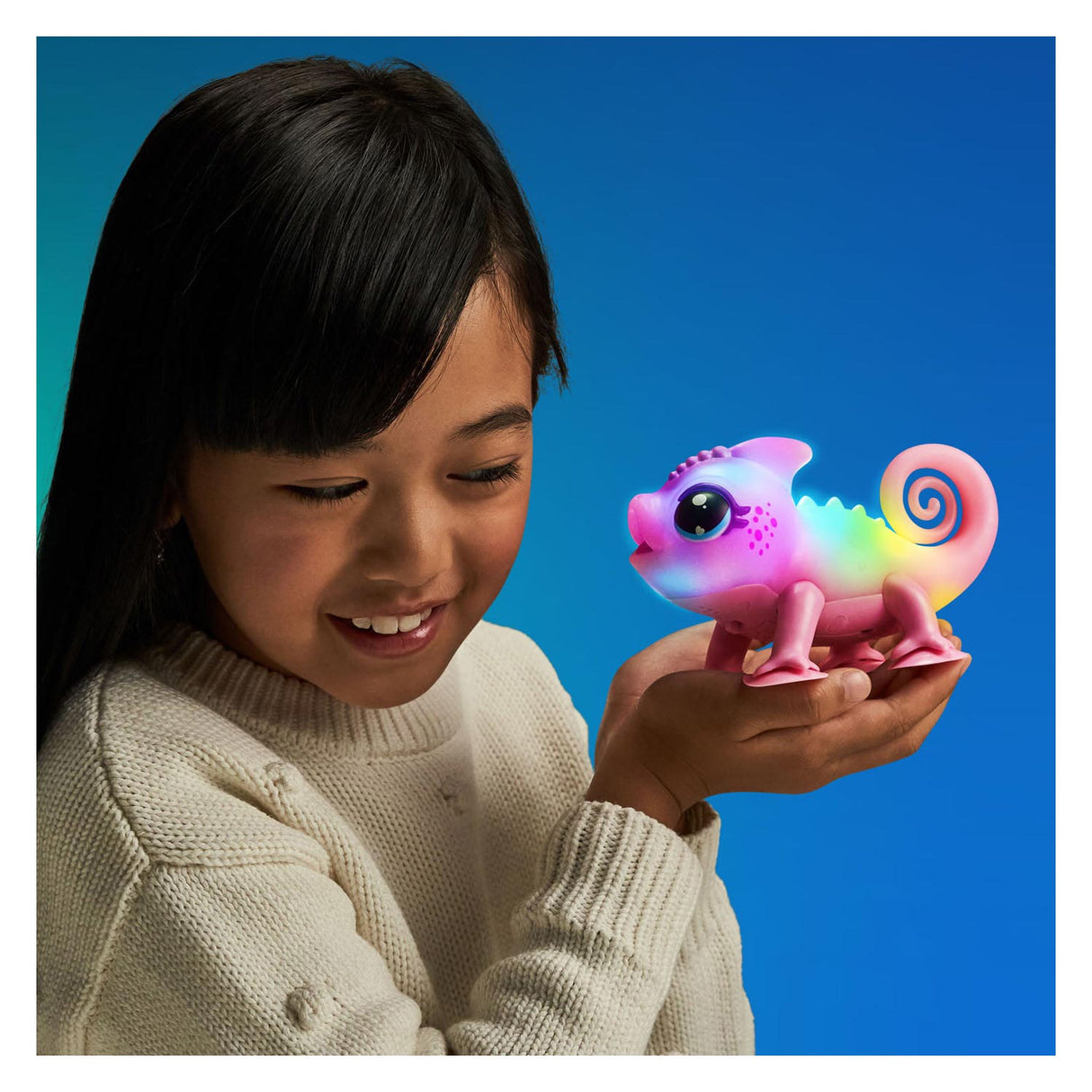 Spektron små live kjæledyr chameleon nova rosa interaktiv