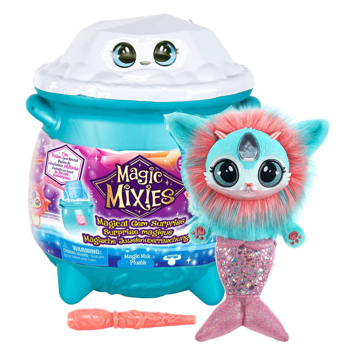 Moose Toys Magic Mixies Magical Gem Suprise Magic Boiler Boiler Water - Faites votre mixie Plushie
