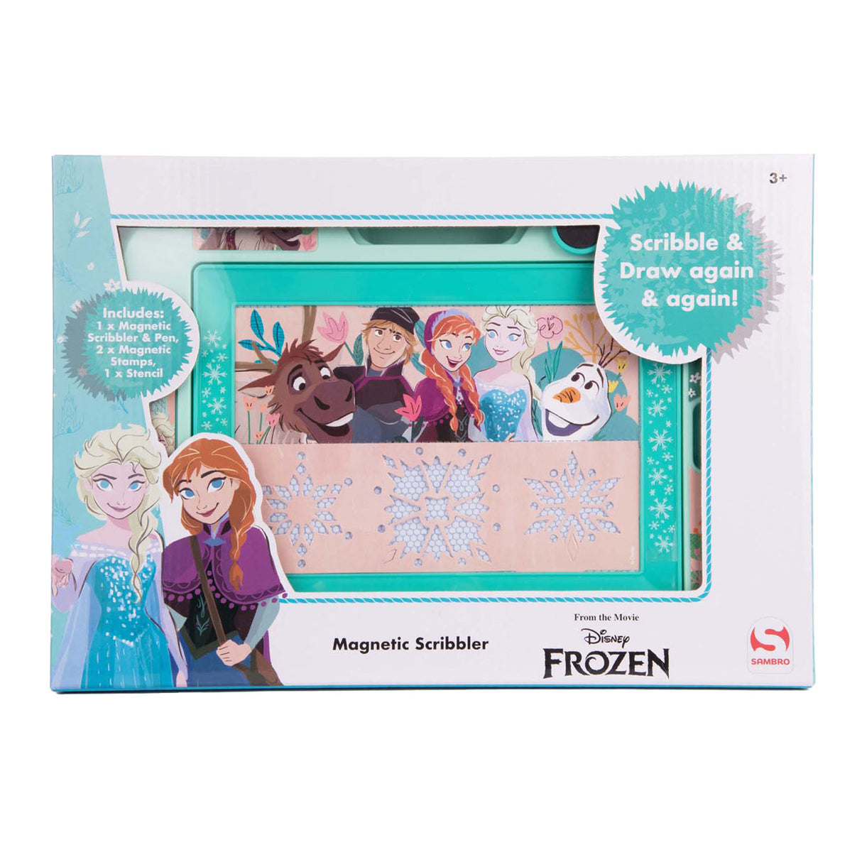 Sambro Disney Frozen Magnetic Tegnebræt, 5dlg.