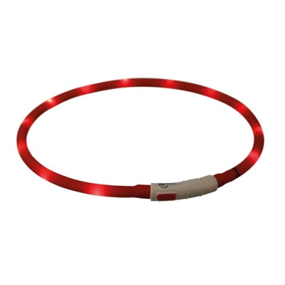 Collier de trixie USB Silicone Luminal Rechargeable Red