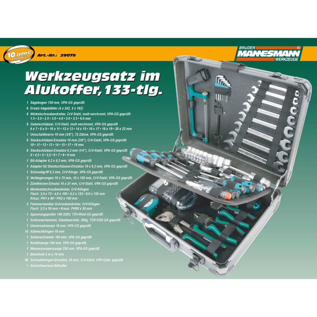 Brüder Mannesmann 133-part tool case
